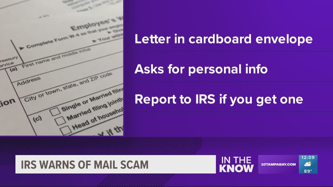 New IRS Scam Targets Taxpayers Circulating Through The Mail Wtsp Com   E22b51d2 07f6 4fe8 9de6 A5574692a12b 1140x641 