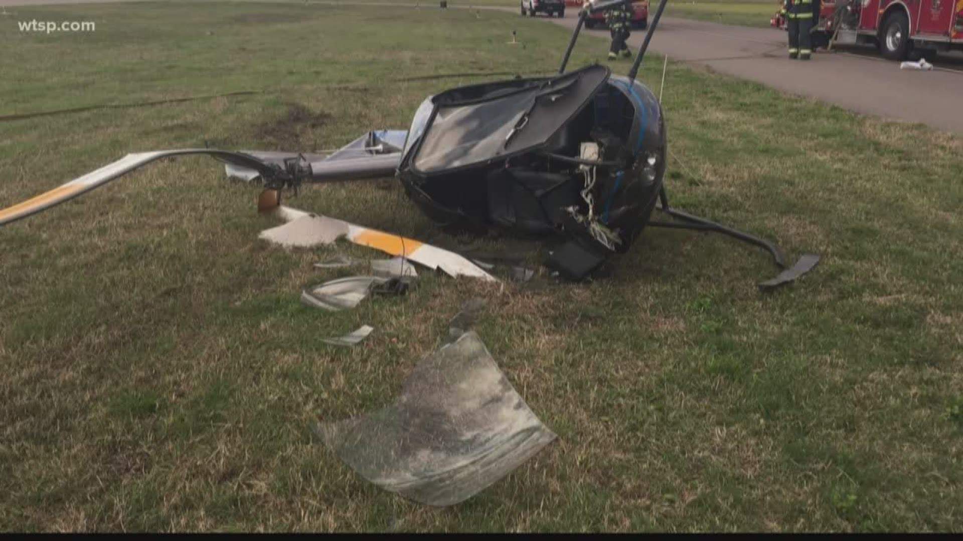 Two people received minor injuries when the aircraft crashed.