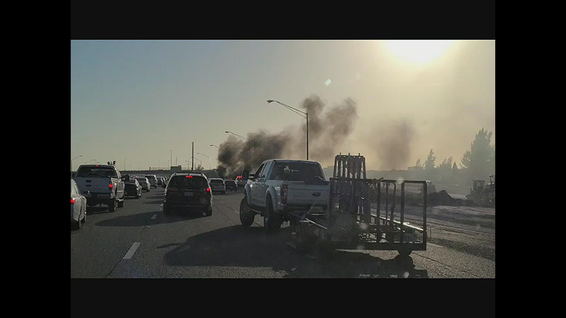 Don Dempsey provided this video of a car that caught fire near the Howard Frankland Bridge in St. Pete.