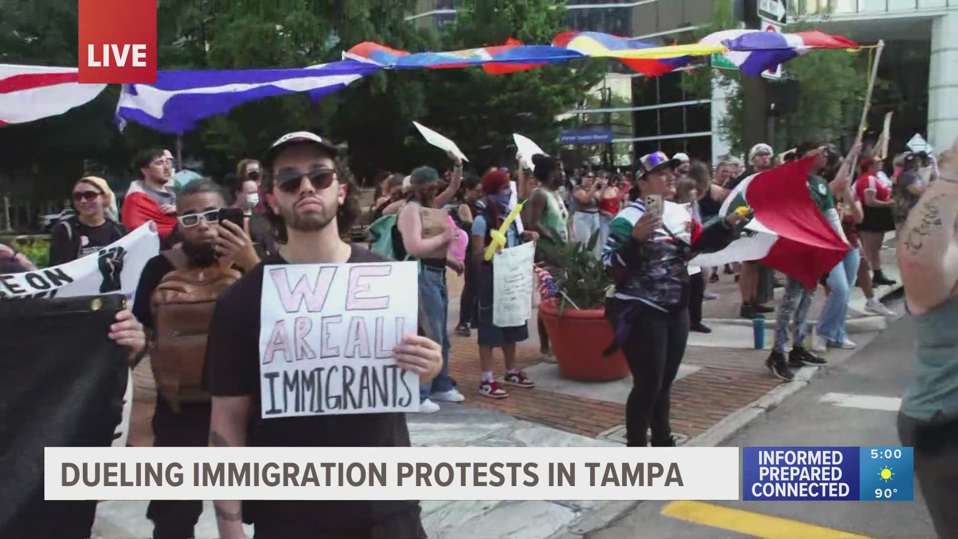 Organizers say the protests are also in solidarity with the Los Angeles demonstrations which have escalated after President Trump's deployment of the National Guard.