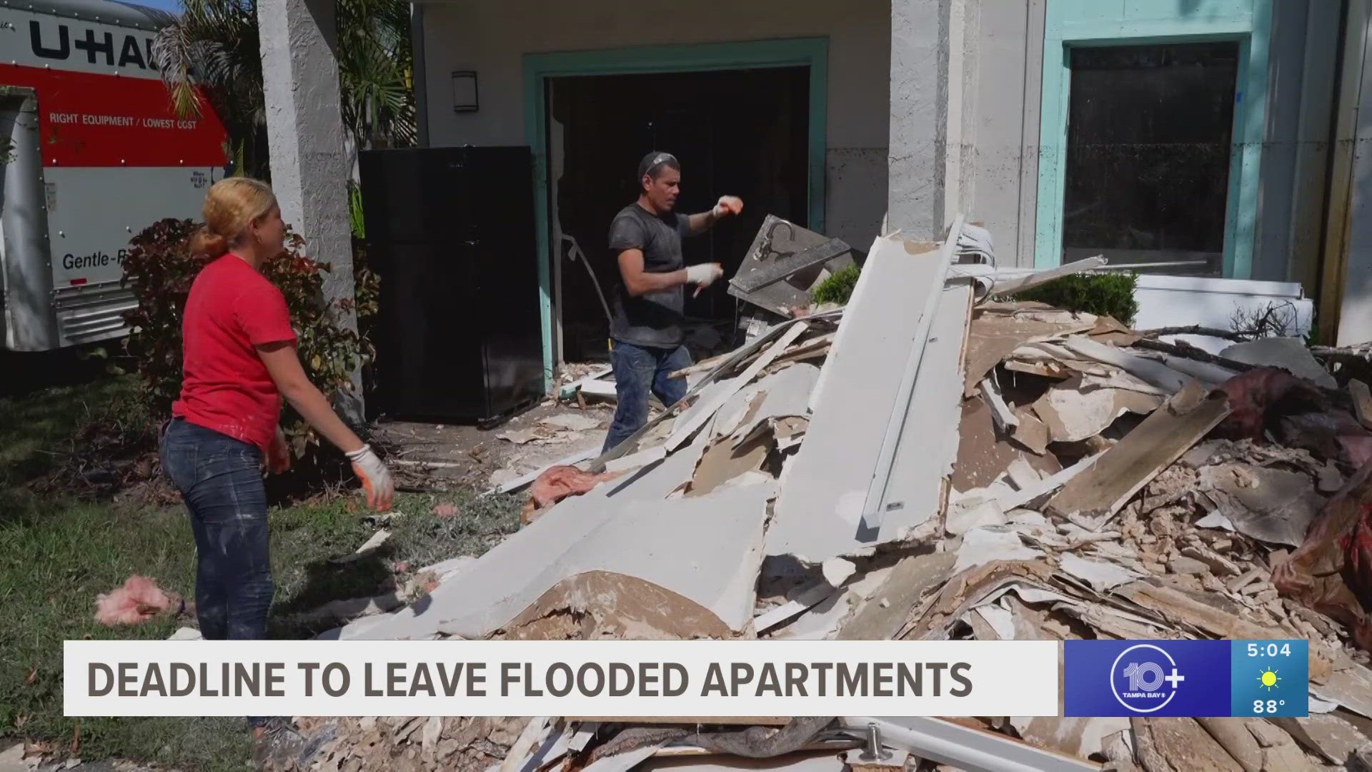 Residents at The Standard apartments in Clearwater say they have been spending nights outside on the grass.