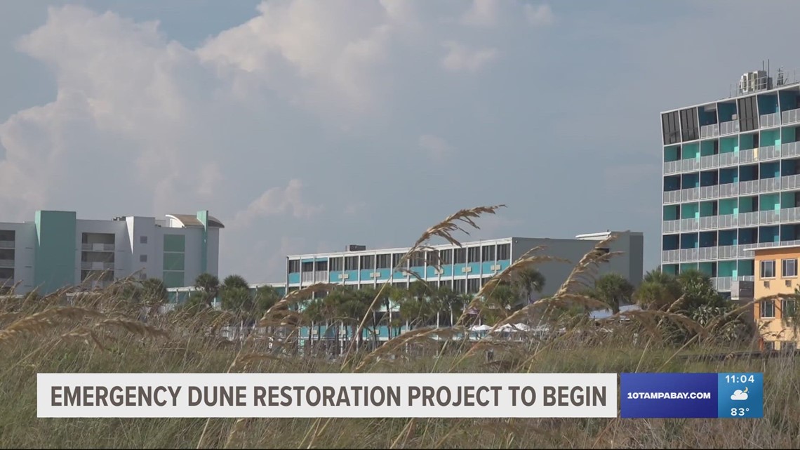 Treasure Island Undergoing Emergency Beach Dune Restoration Due To 