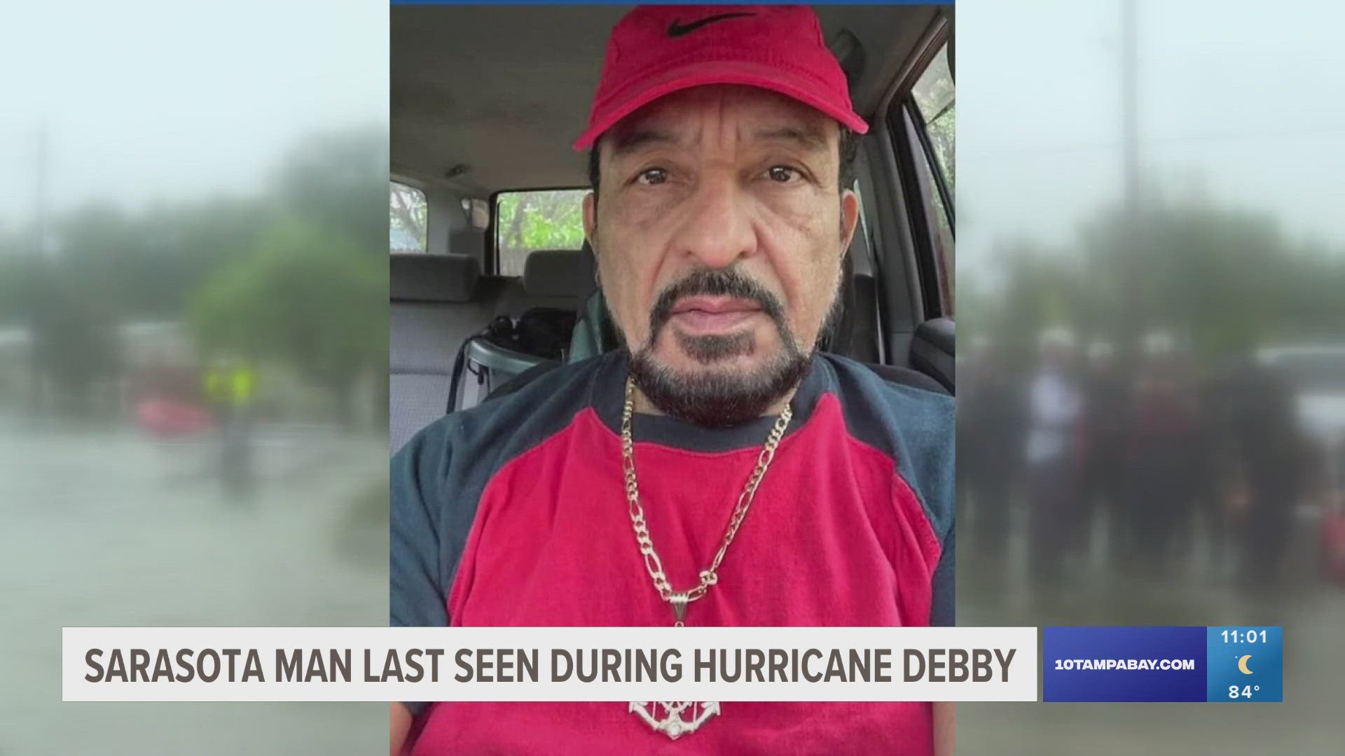 Jose Andino was trying to get to work in Bradenton when Debby dumped rain on the area.