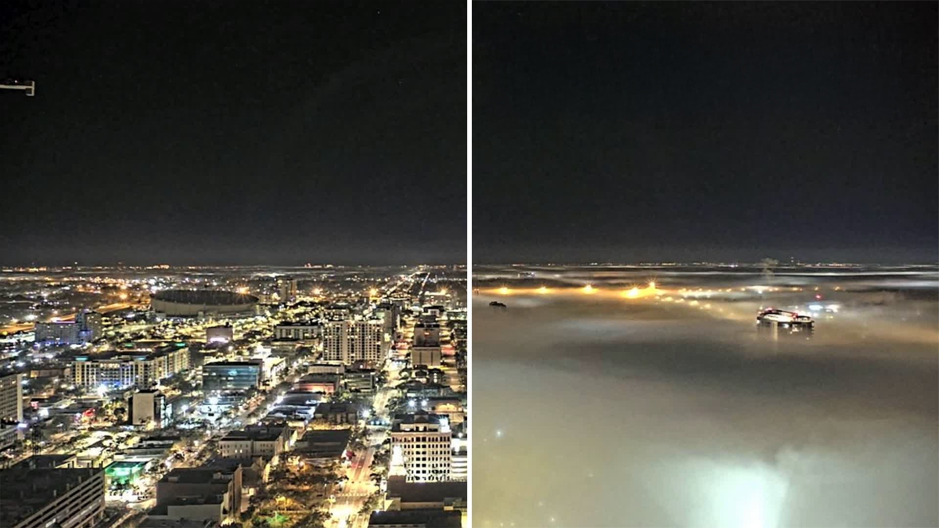 A dense fog advisory was issued Wednesday morning for Tampa Bay.