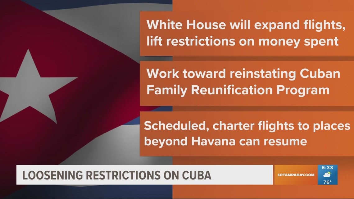 White House moves to loosen restrictions on flights to Cuba