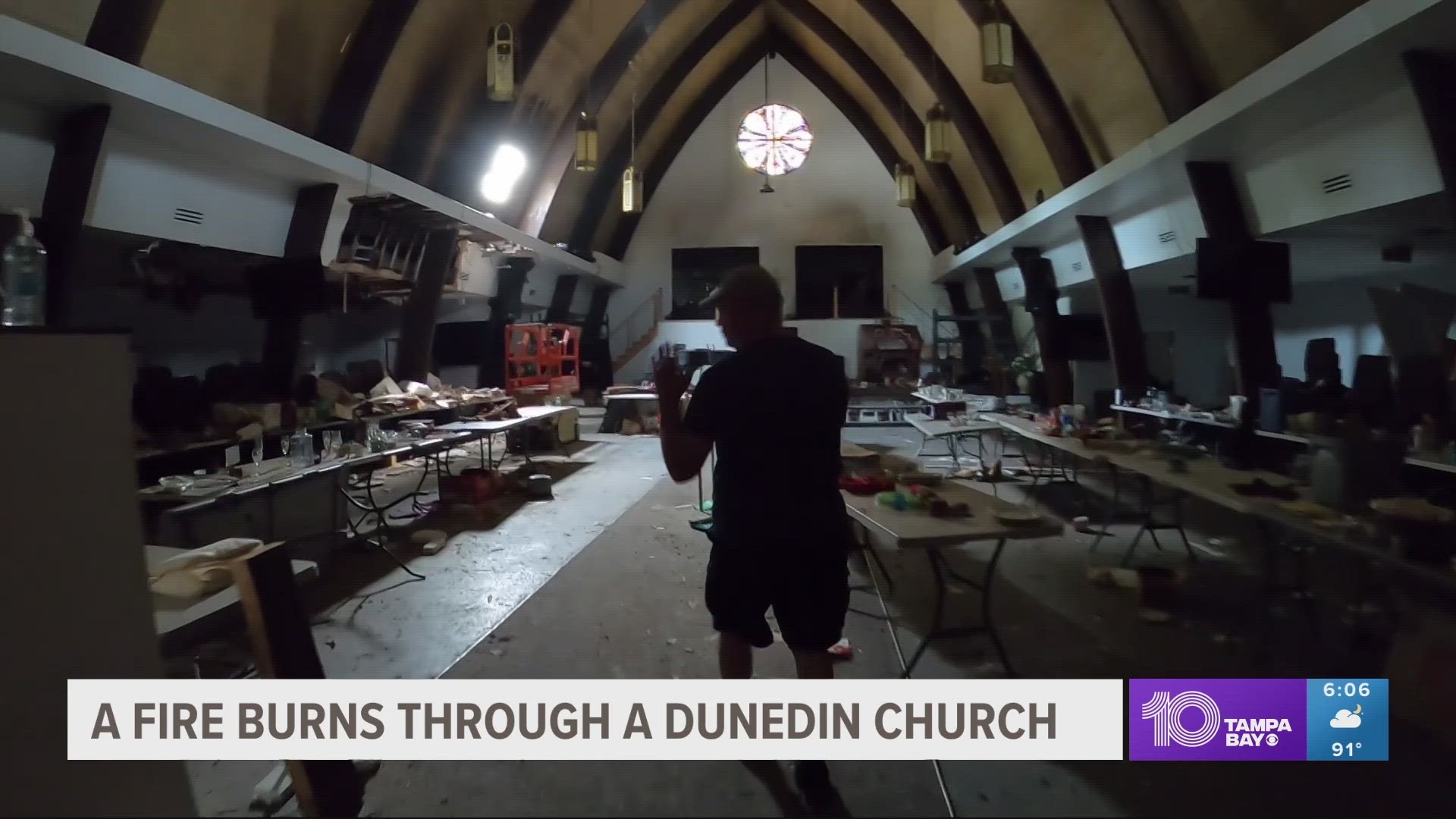 The fire happened last week and church members at Coastal Christian Church have been trying to clean the damage left behind.