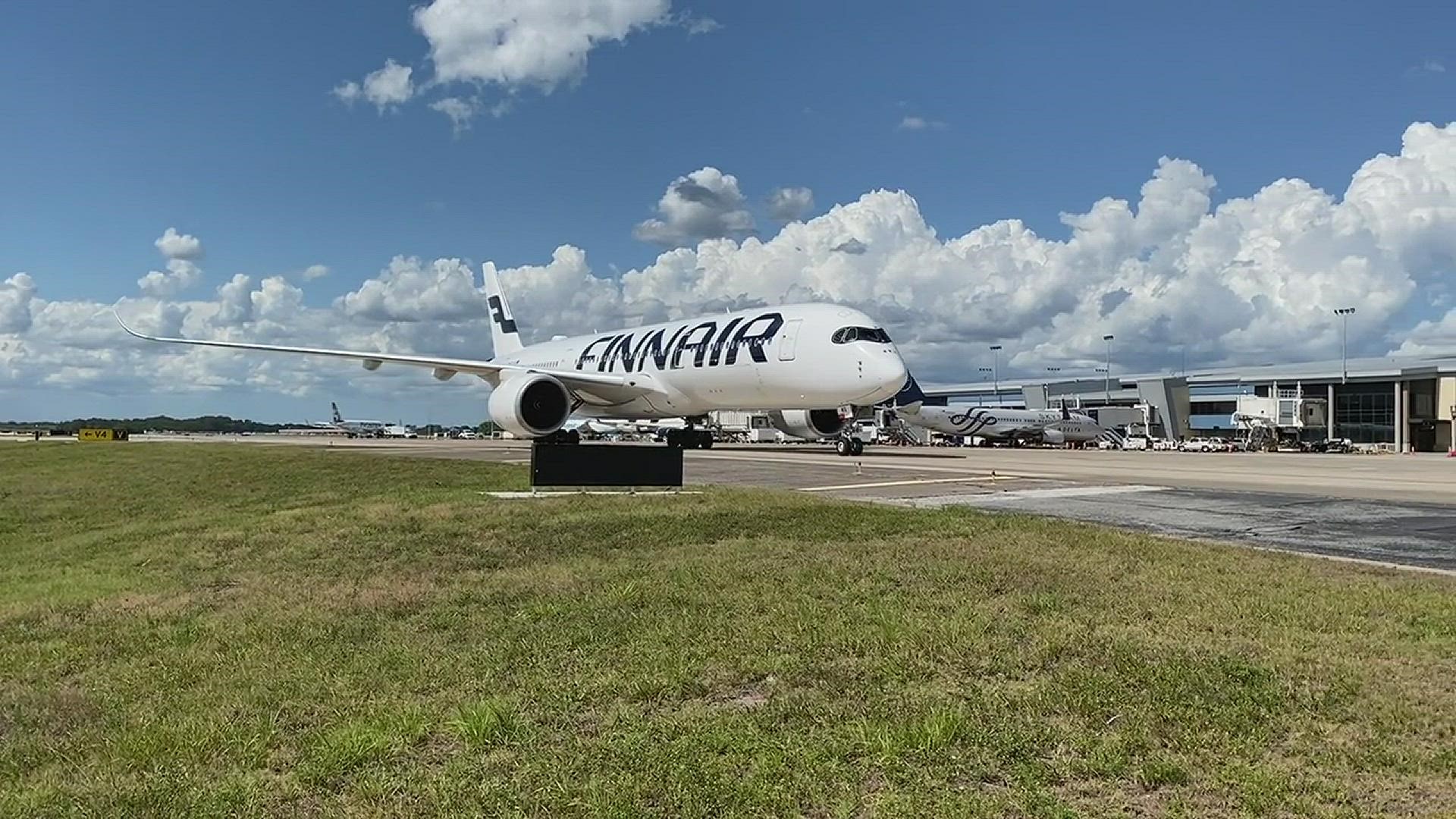 It's Tampa International Airport's first regularly scheduled A350 service with that national carrier of Finland.