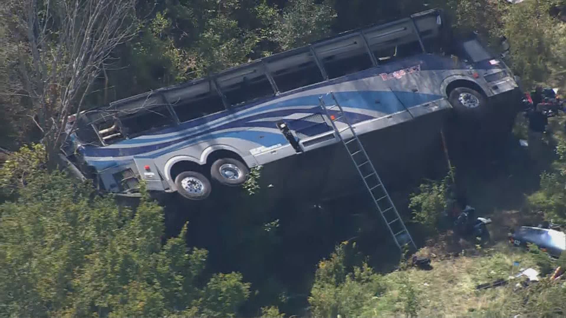 At least one person is dead and multiple others hurt in a charter bus crash Thursday on I-84 in Orange County, New York, according to CBS New York.