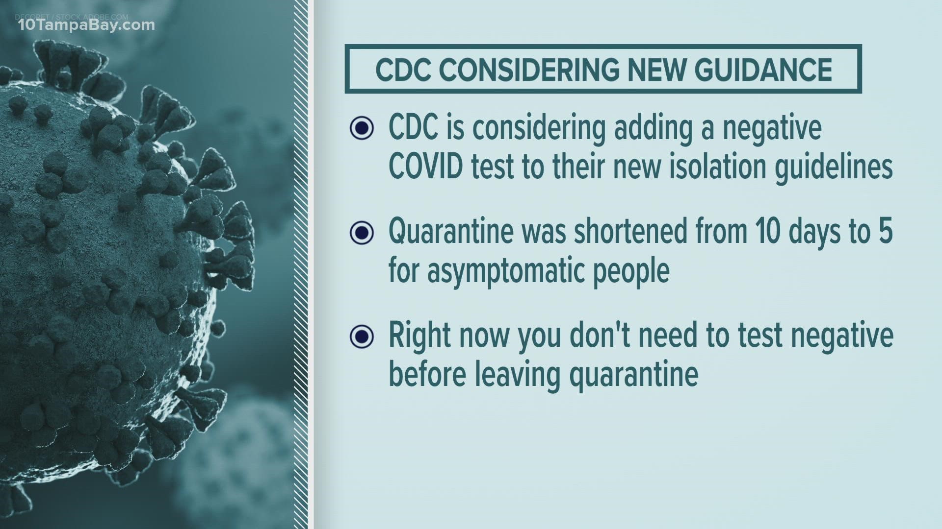 Fauci said the CDC received significant "pushback" after shortening isolation guidelines to 5 days for asymptomatic patients.