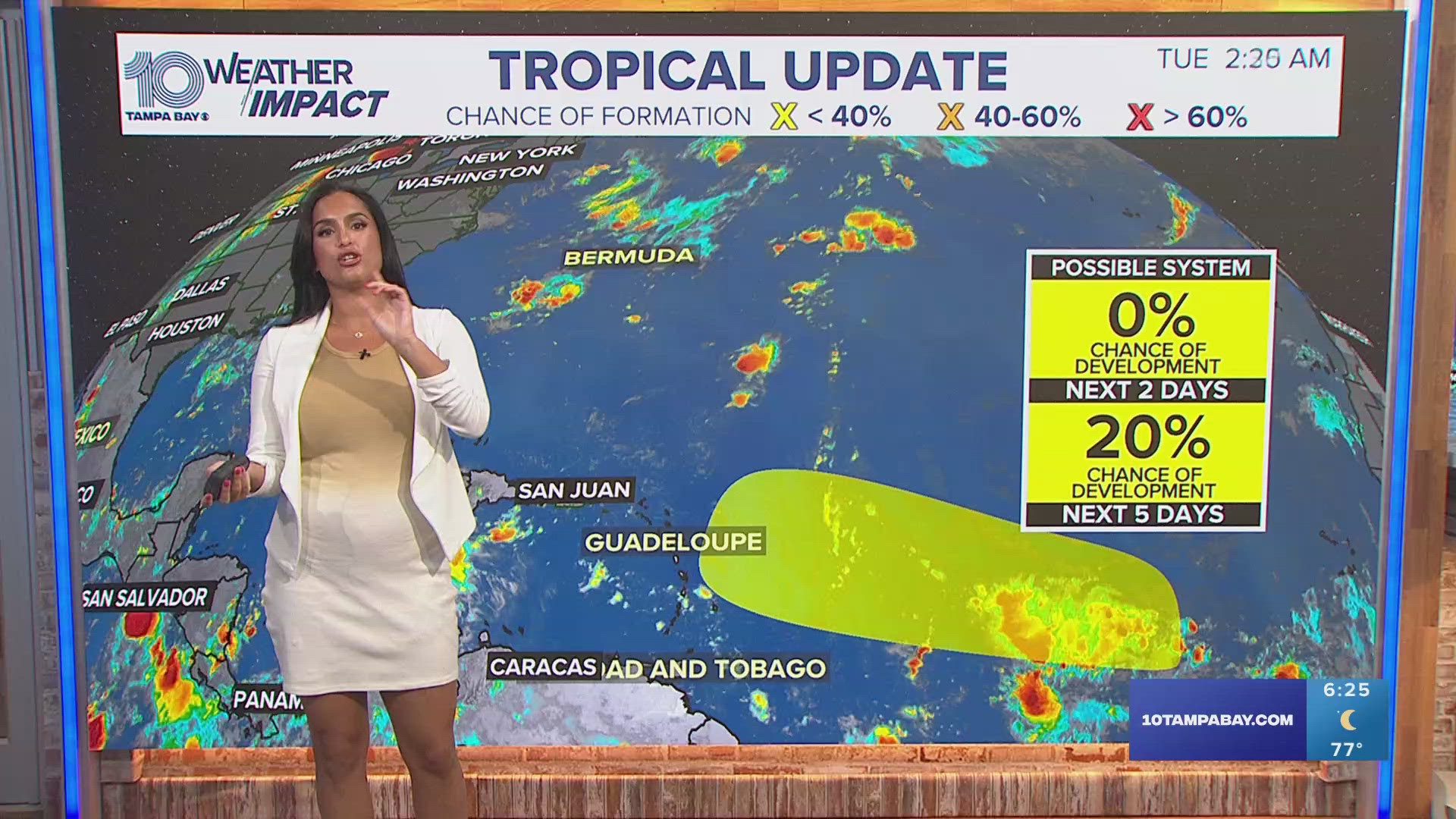 NHC says a low pressure could form over the next few days, with environmental conditions showing slow development by this weekend into early next week.