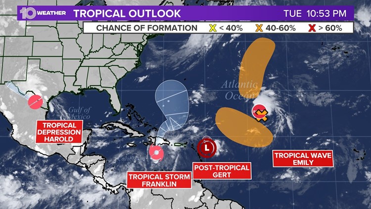 UPDATE: Tropical Storm Franklin expected to make Mexico landfall overnight