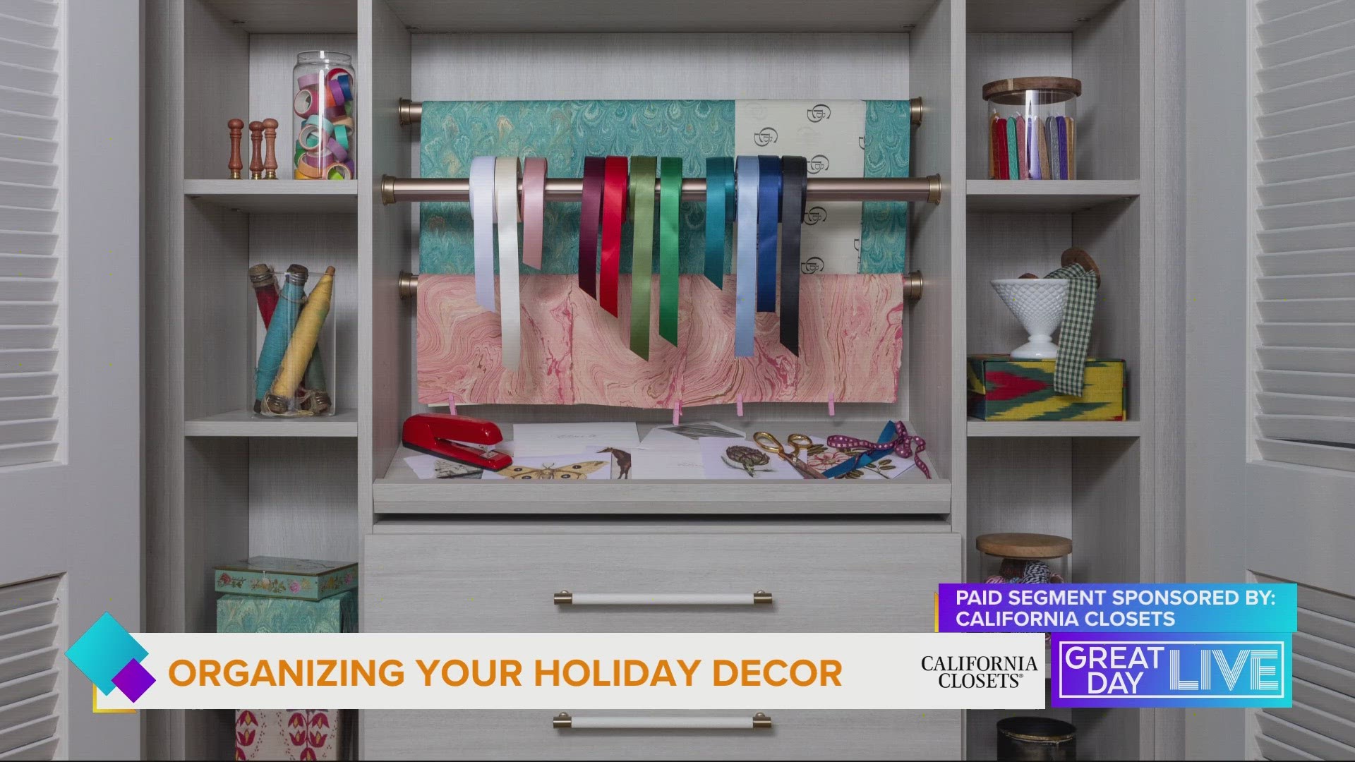 This story sponsored by California Closets; Lora Van Balen from California Closets shares tips to help you prepare now when putting away holiday decorations.