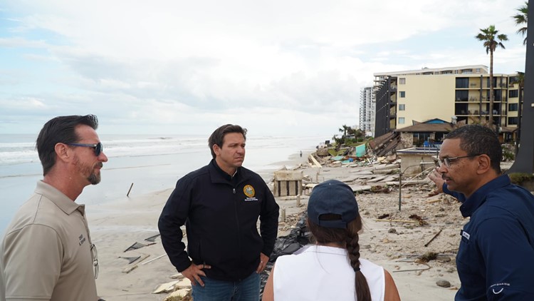 DeSantis visits Wilbur-by-the-Sea, where homes collapsed into the ocean during Nicole