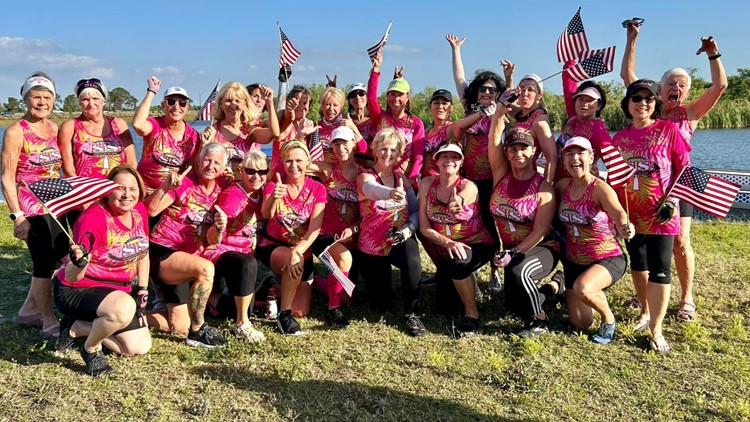 Nathan Benderson Park's Breast Cancer Survivors dragon boat team paddles in New Zealand