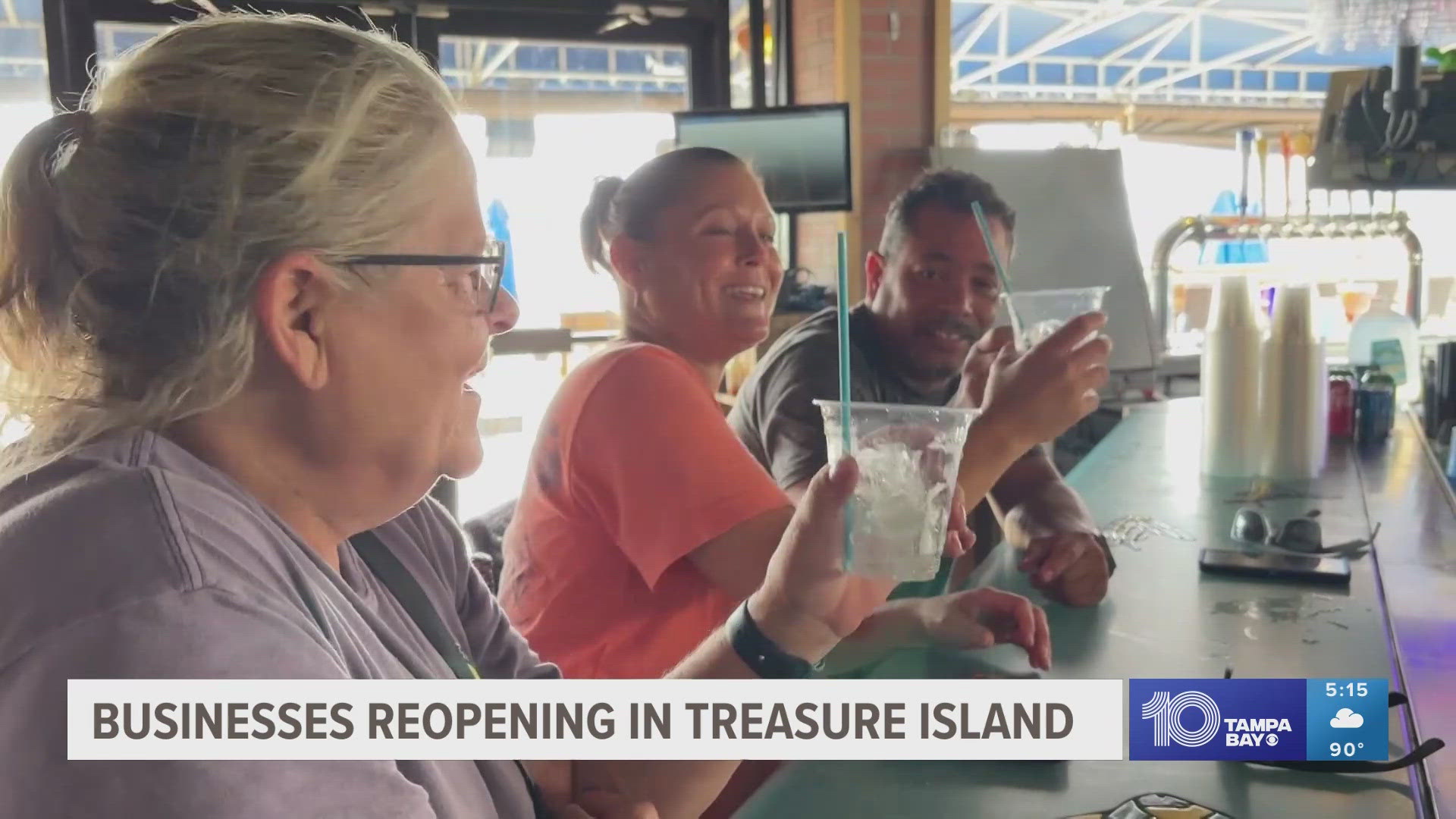 As recovery efforts continue in the Tampa Bay area following Helene, some businesses on Treasure Island are beginning to open to their doors to the public.