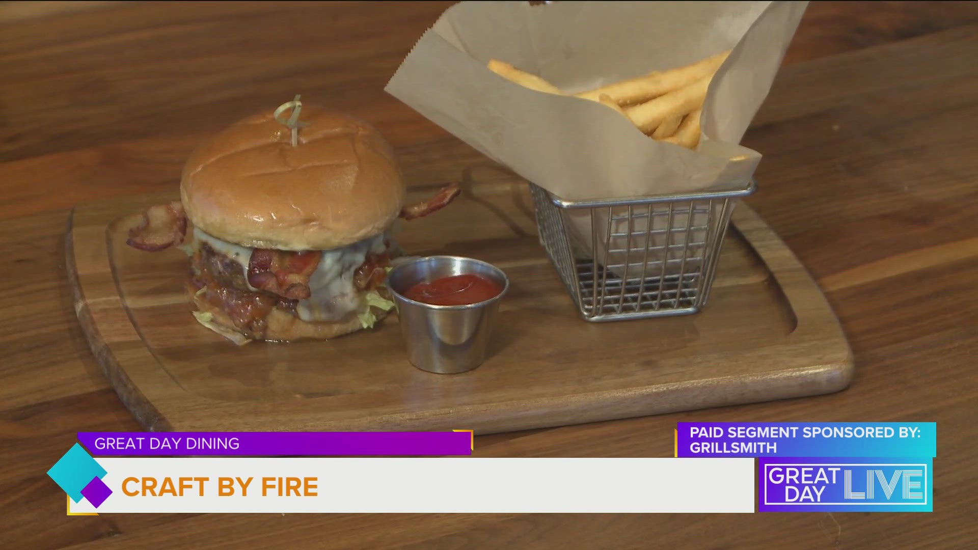 Paid segment sponsored by Grillsmith. Janelle takes you to Carrollwood where chefs dish out comfort food with a fiery passion for flavors crafted by fire.