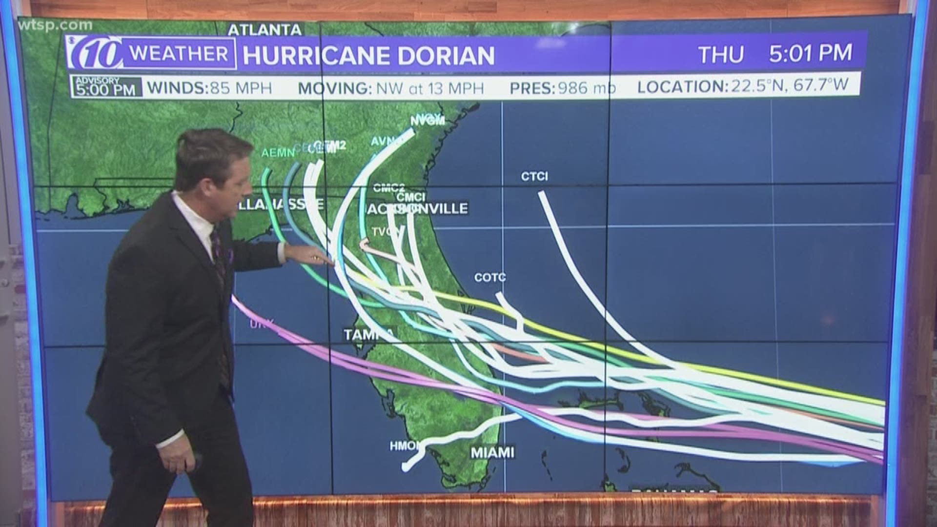 Dorian remains a category 1 hurricane and is expected to be a category 4 by the time it reaches Florida.