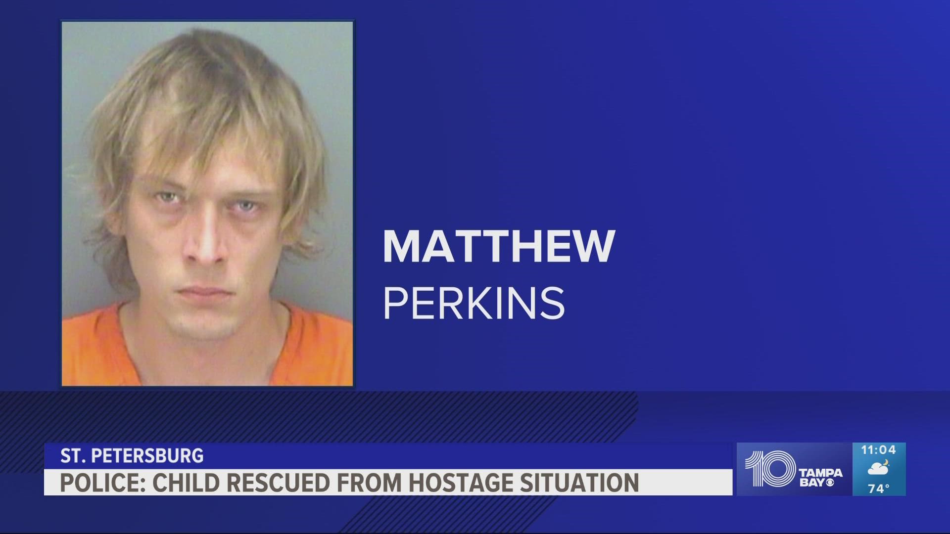 St. Petersburg police said the man used his son as a human shield during the standoff.