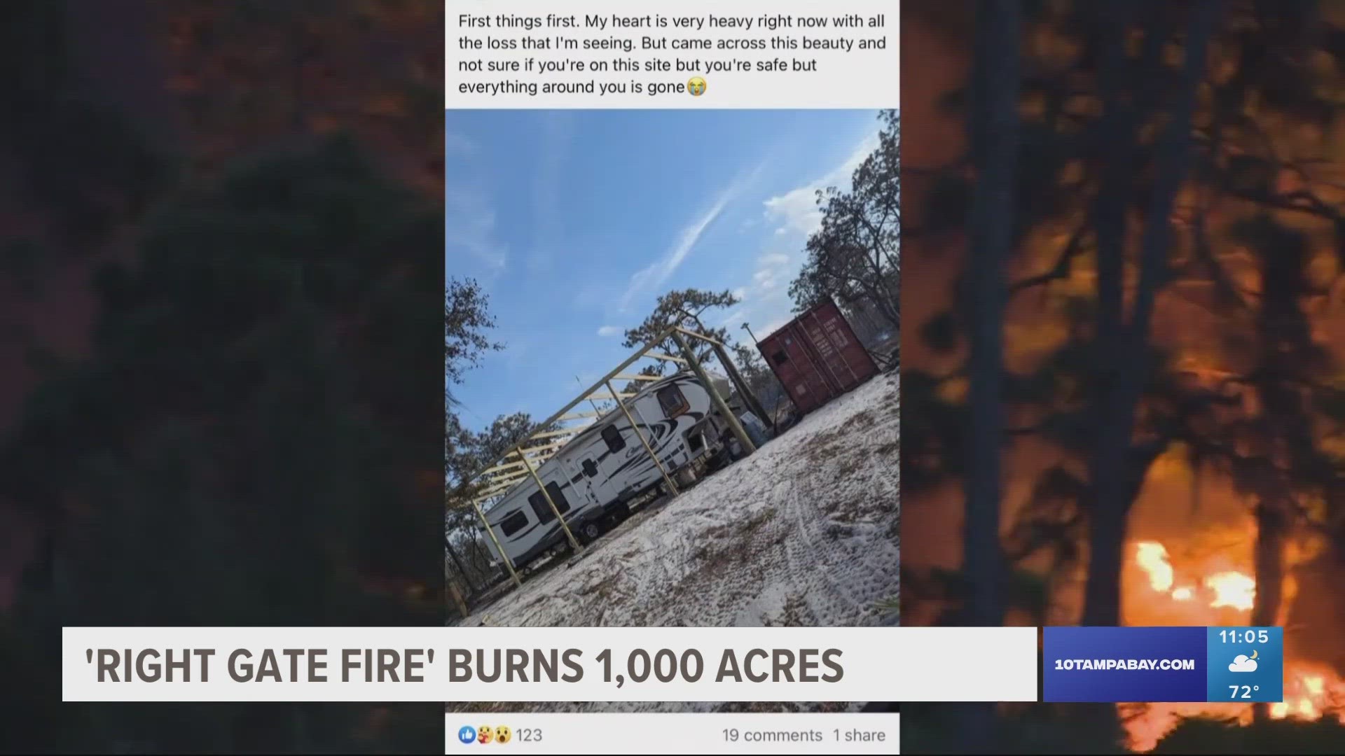 The Florida Forest Service is searching for any signs this could be arson and a $5,000 reward is being offered for any information that leads to an arrest.