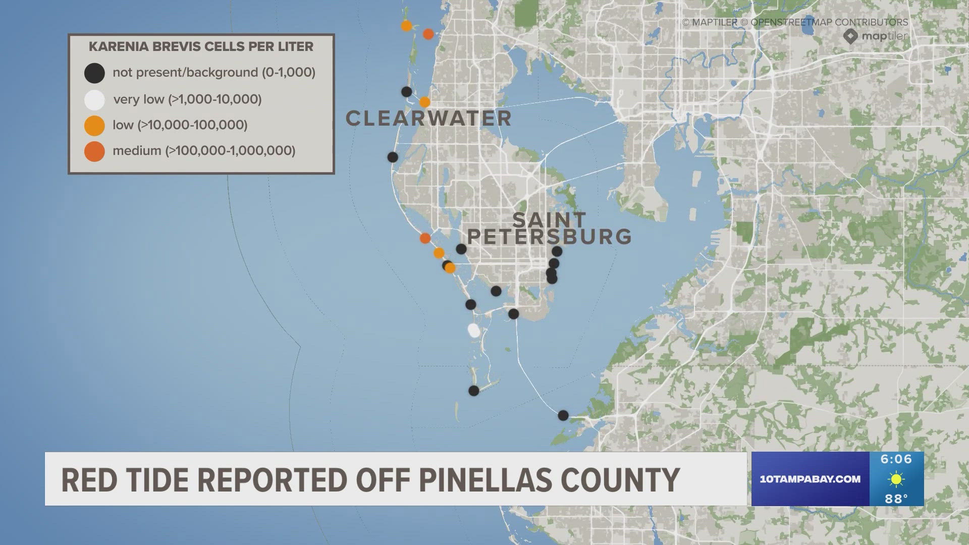 Officials said they don't know if Hurricane Helene is linked to the recent presence of red tide in Pinellas County waters.