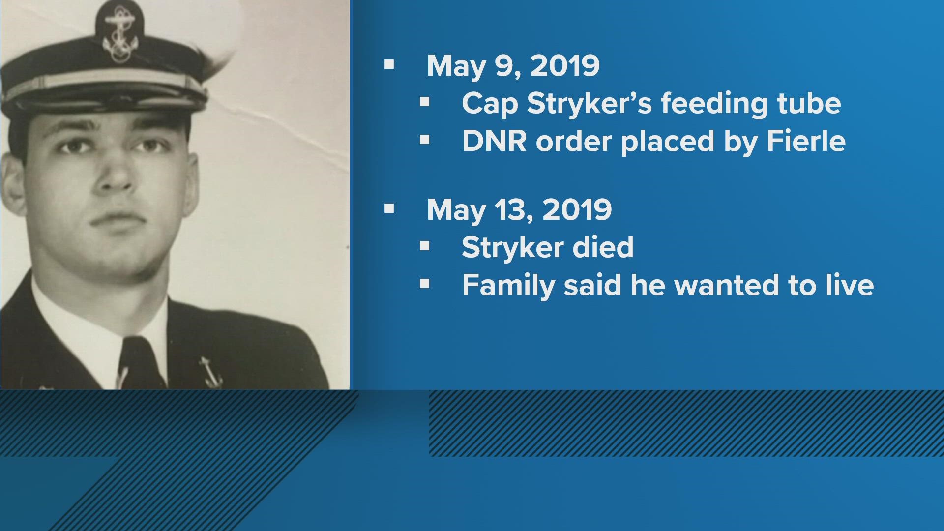 In February 2020, Rebecca Fierle was arrested and charged with aggravated abuse and neglect of an elderly person in relation to the death of Steven Stryker.