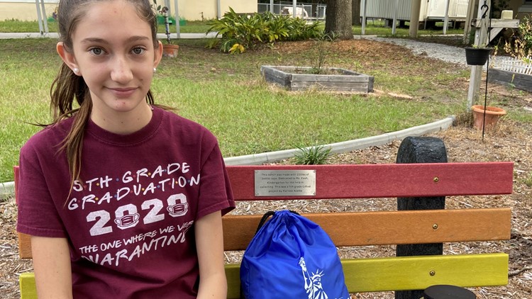 Middle school student finishes recycling project interrupted by pandemic