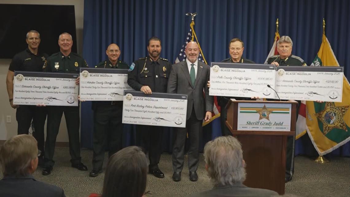 Florida CFO rewards Tampa Bay-area law enforcement with new funding due to immigration enforcement
