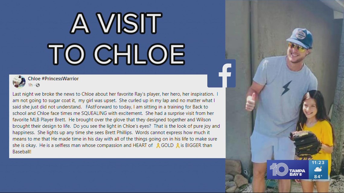 Chloe Grimes' cancer battle moved Brett Phillips and Rays fans everywhere -  DRaysBay