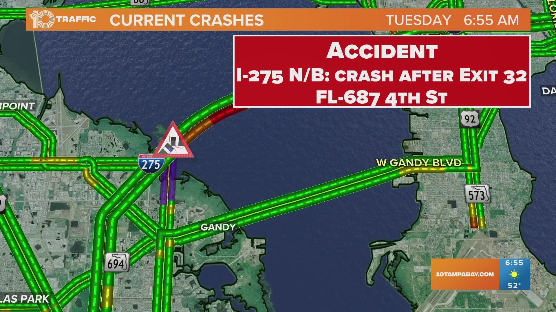 Several lanes were blocked, according to FDOT.