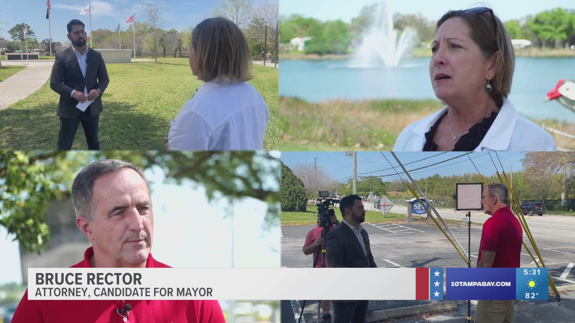 10 Tampa Bay's Aaron Parseghian speaks with Kathleen Beckham and Bruce Rector about their goals for the city. Election Day is Tuesday, March 19.