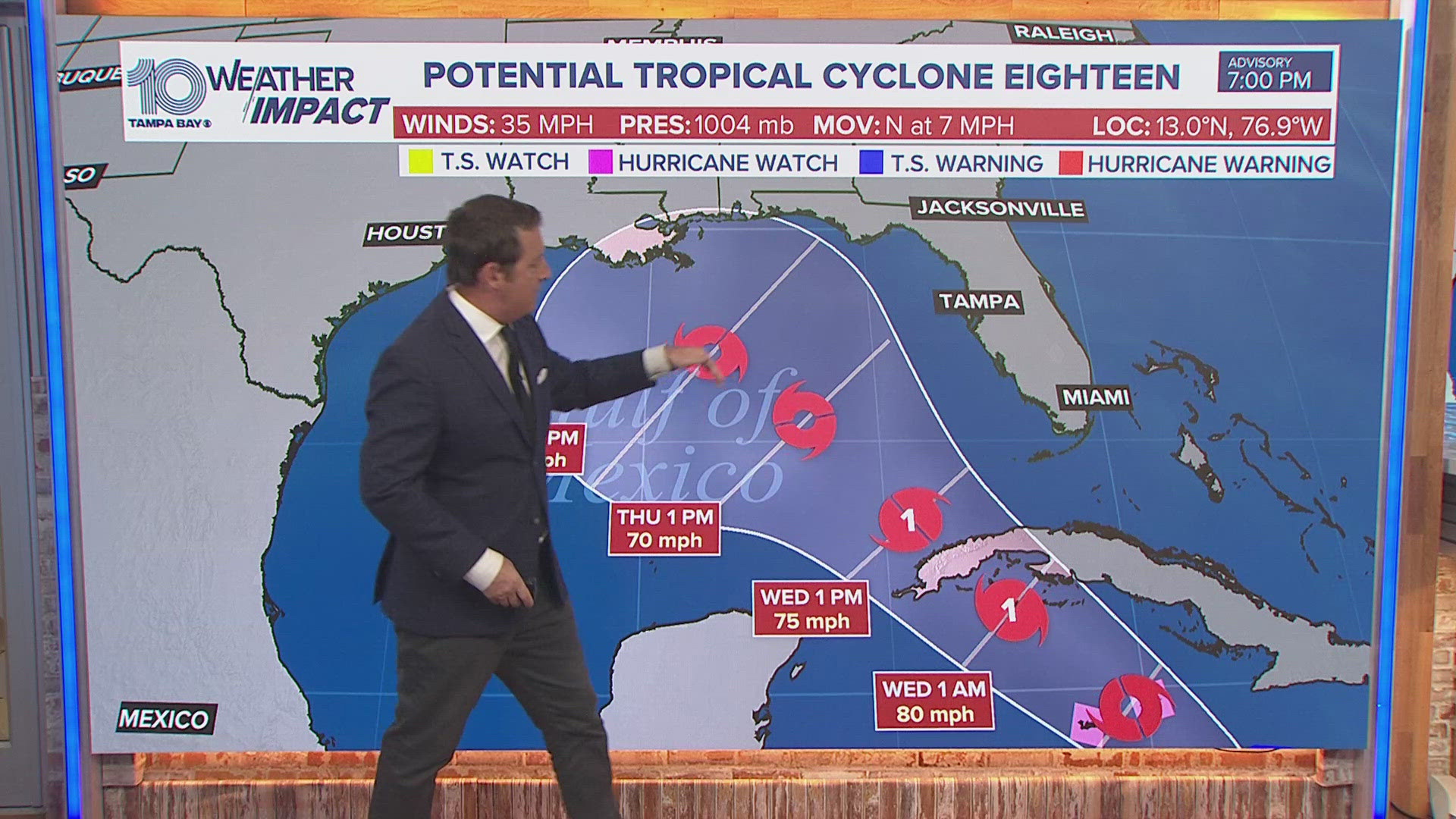 A hurricane watch has been issued for the Cayman Islands and a tropical storm warning for Jamaica.