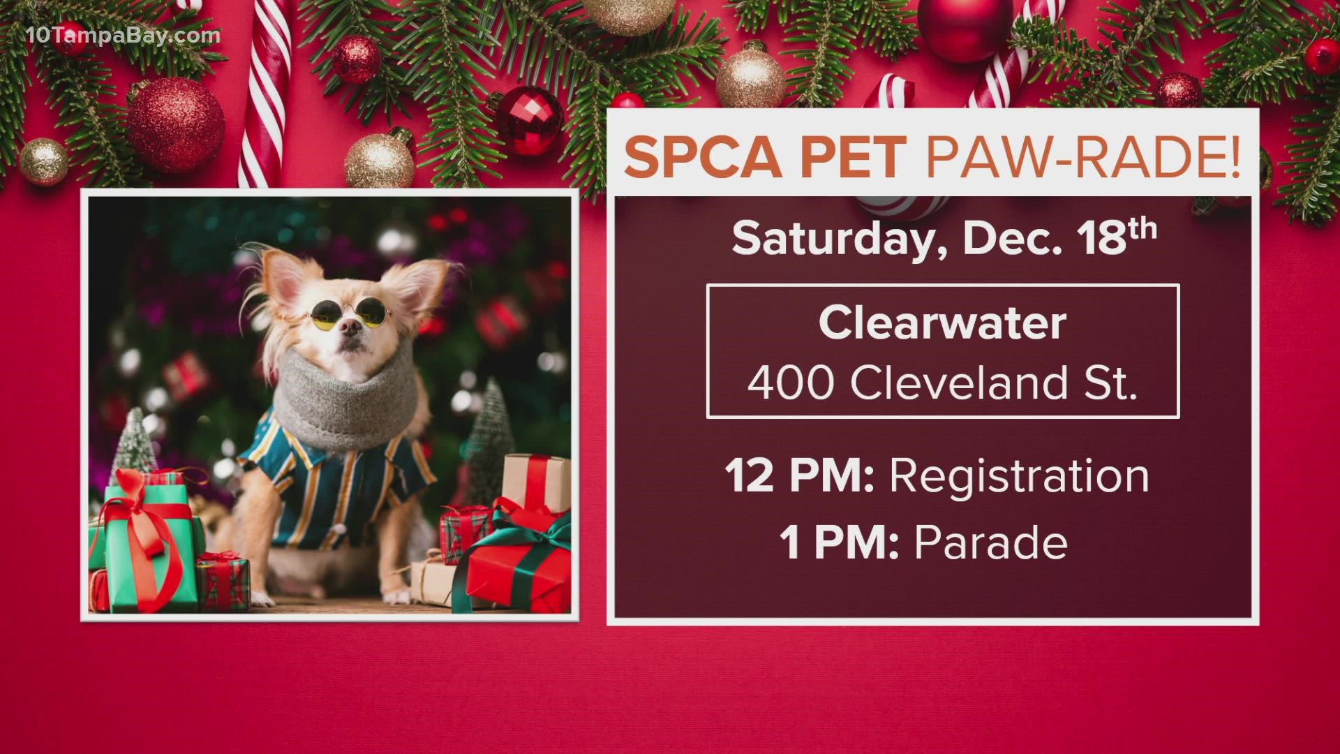 Donations will help benefit SPCA Tampa Bay.