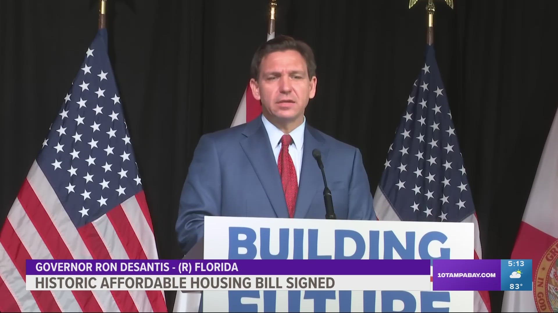 The goal of the legislation is "to be able to help Floridians live in the communities where they work," according to DeSantis.