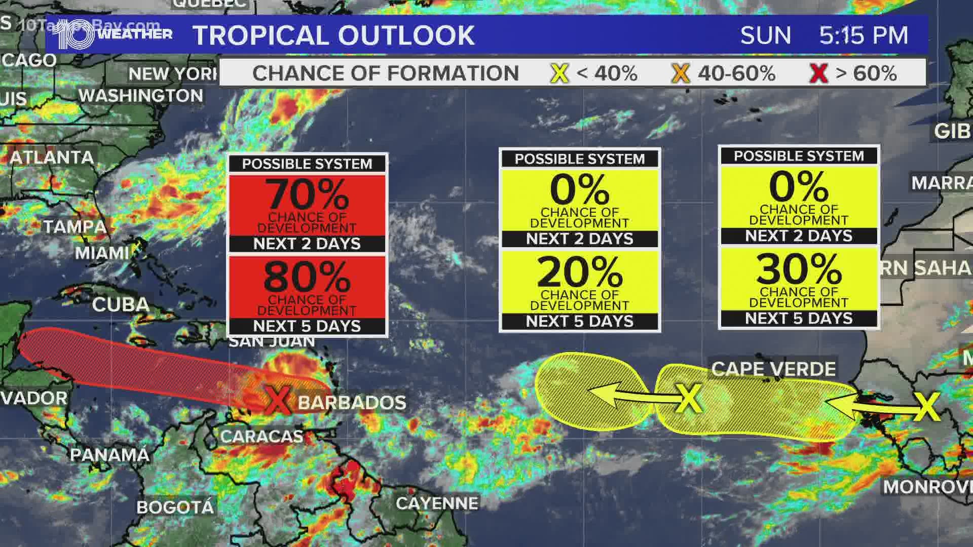 Tracking 4 Disturbances In The Tropics | Wtsp.com