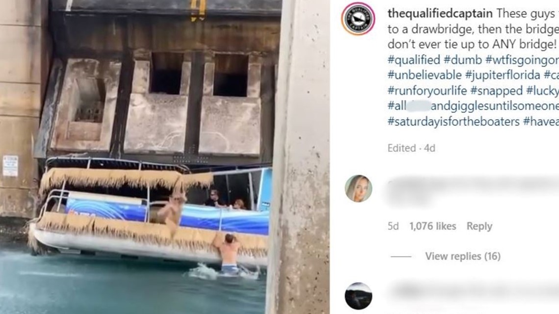 Video captures pontoon boat nearly crushed by Florida drawbridge - Vimarsana News