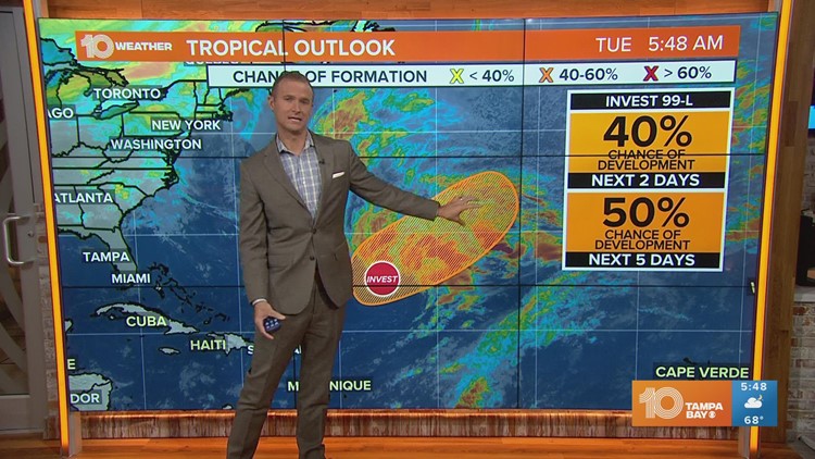 Tracking the Tropics: Invest 99-L could become a subtropical storm