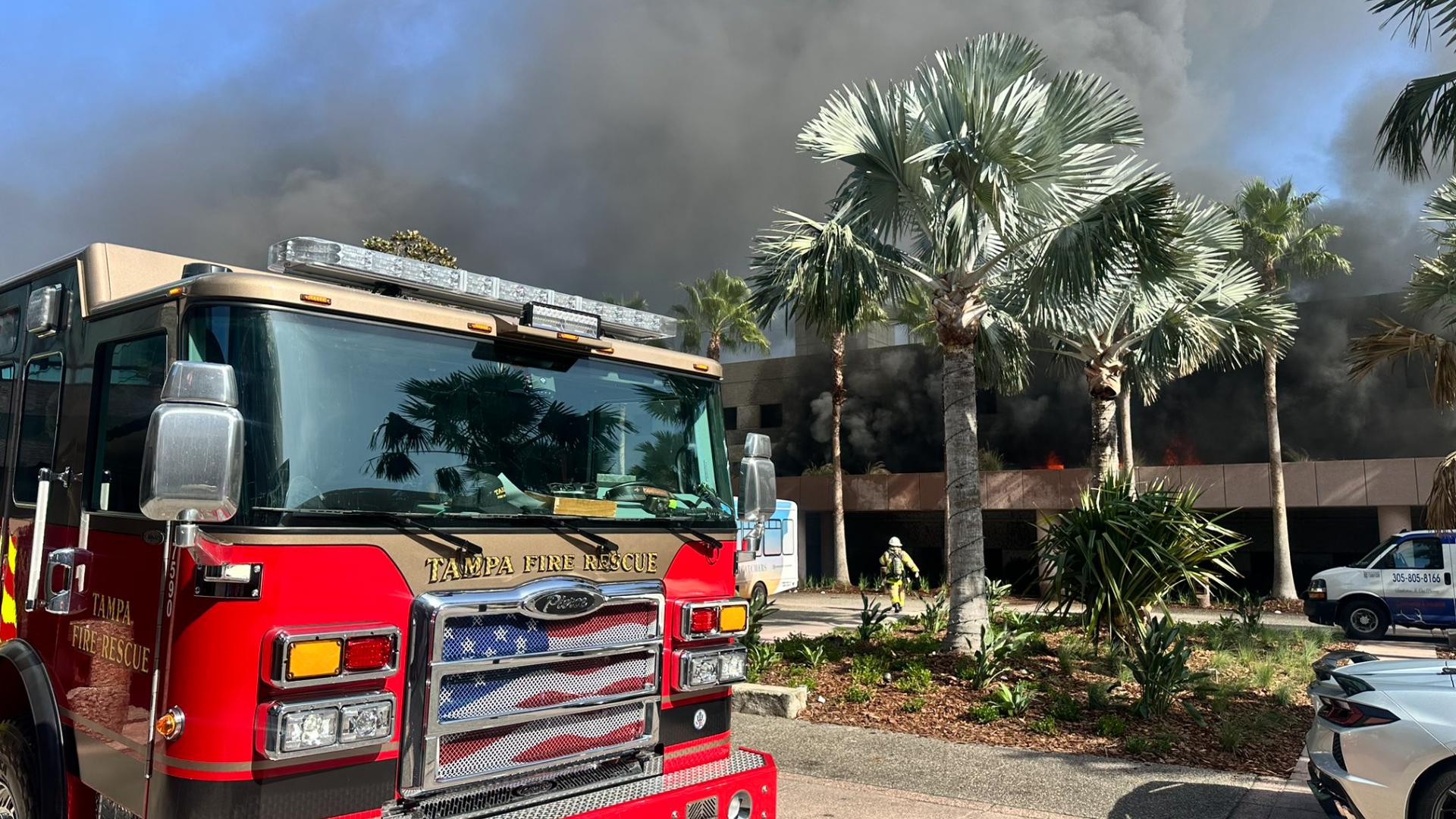 Multiple cars catch fire near Grand Hyatt hotel parking garage in Tampa ...