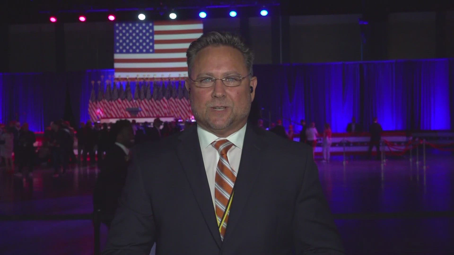 Former President Donald Trump is holding a watch party in West Palm Beach, Florida.