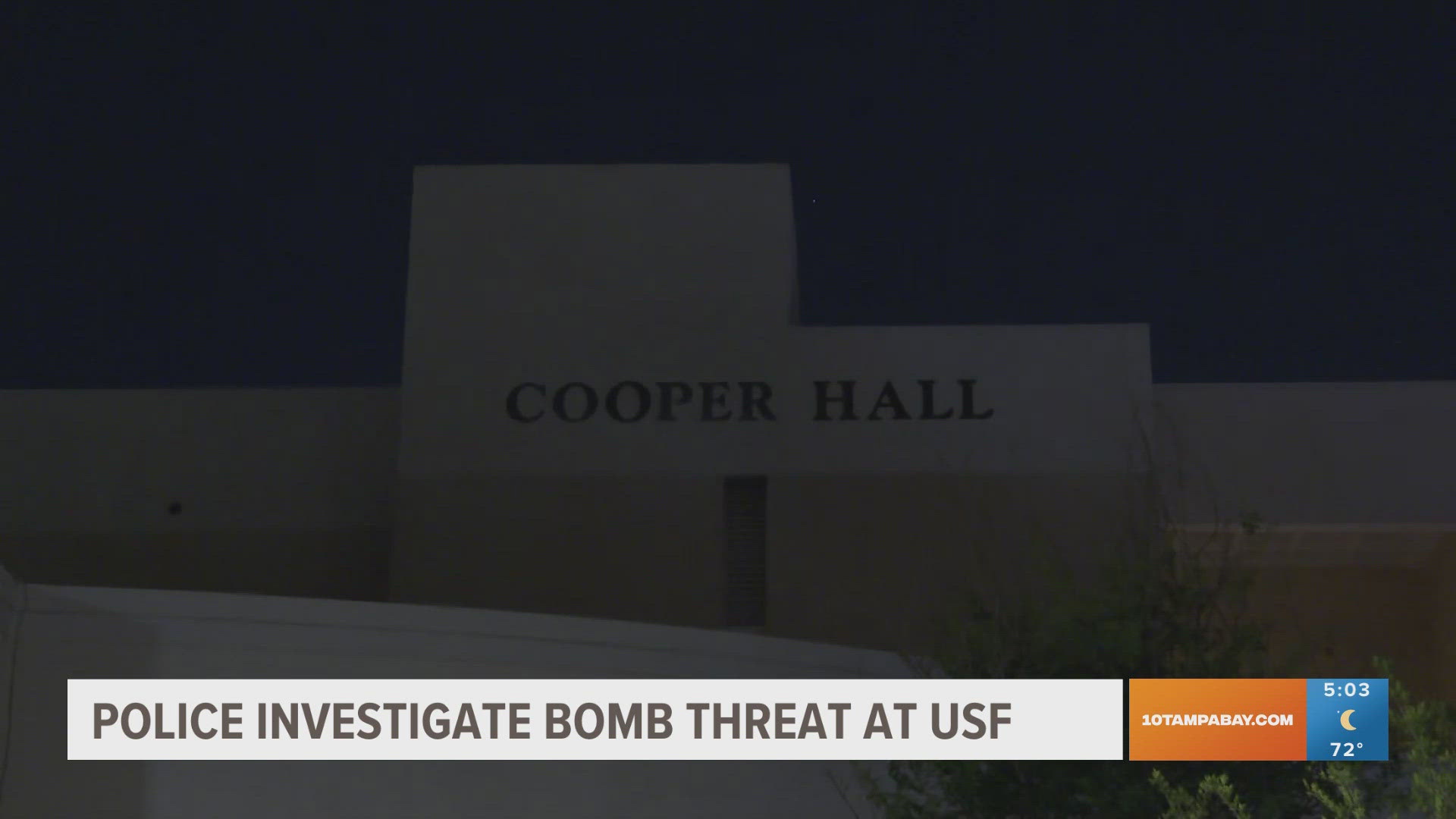 Students were asked to avoid the area of Cooper Hall for about 30 minutes on Tuesday night.