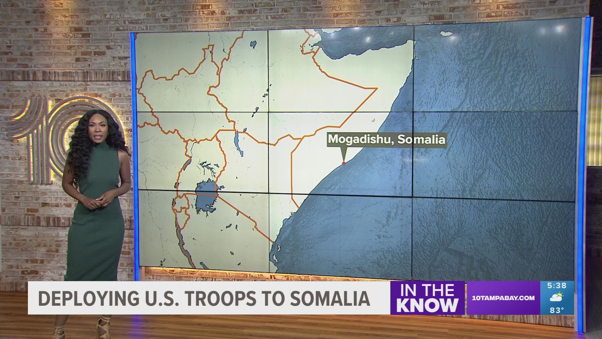 U.S. military commanders have been deploying U.S. forces into Somalia for short rotations since Trump ordered American troops out during his final days in office.