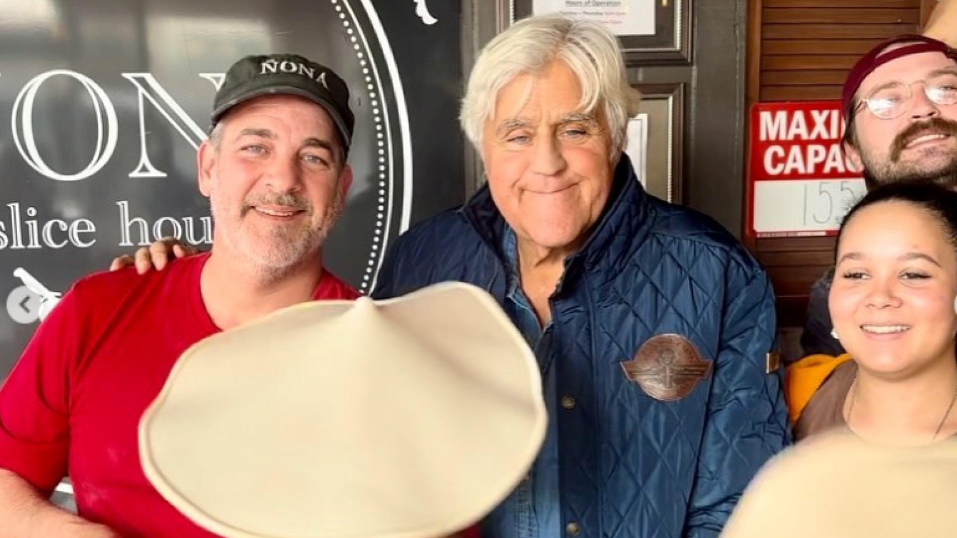 Jay Leno stops by Safety Harbor, Florida, pizza shop