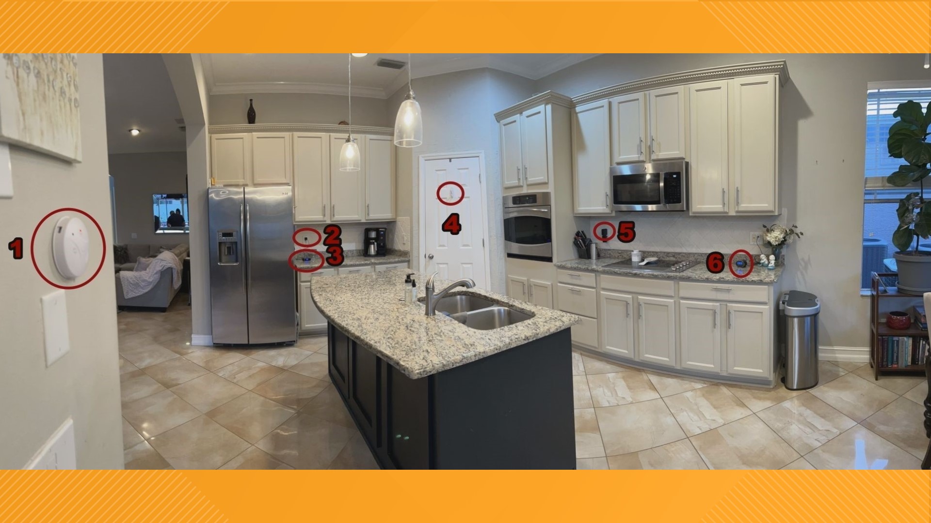 Can you spot the 6 hidden cameras in this kitchen?