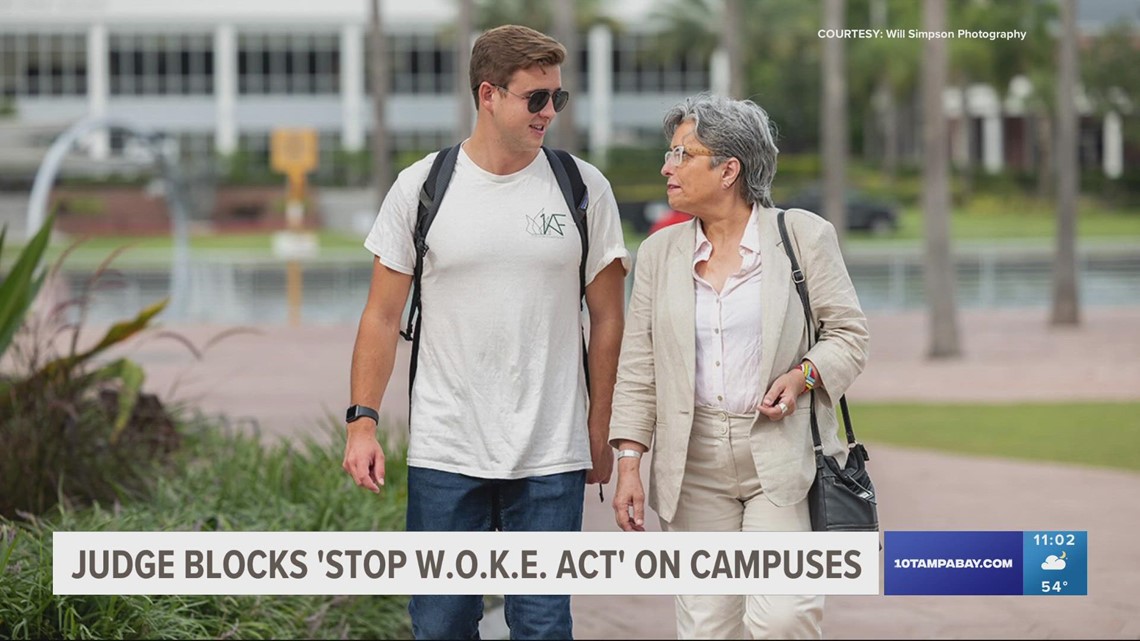 Judge blocks enforcement of portion of Florida's 'Stop W.O.K.E. Act' on campuses