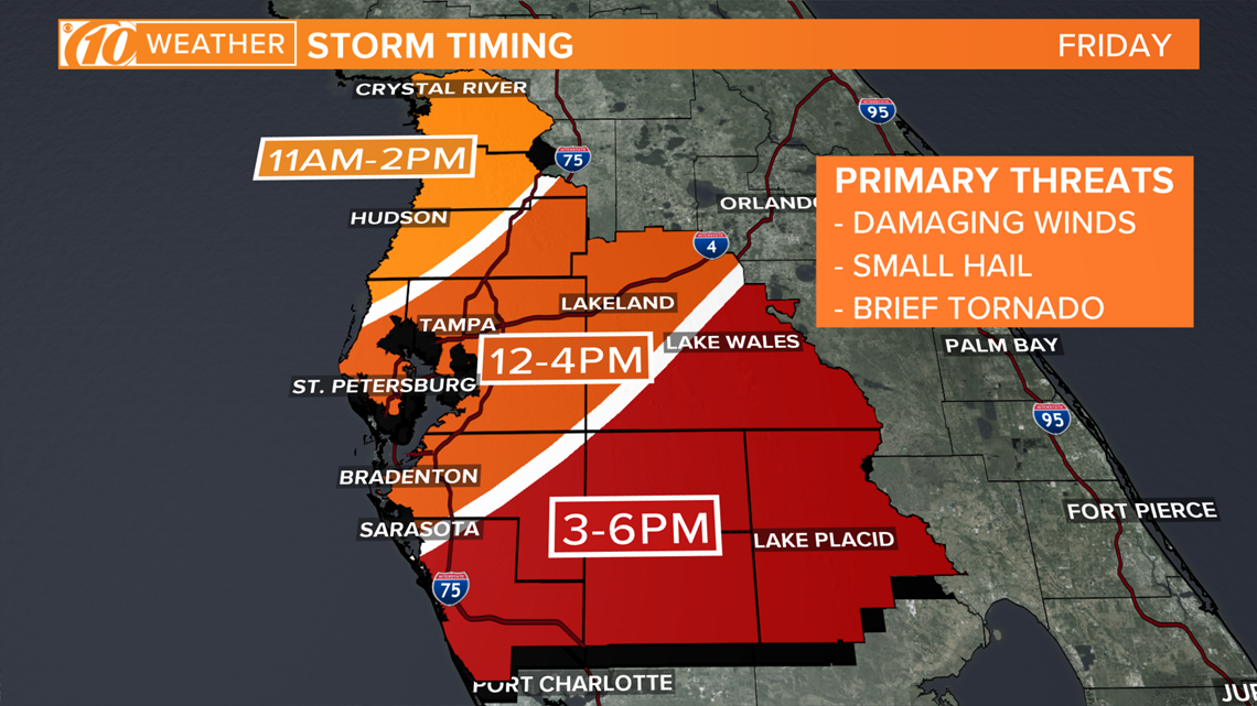 Florida severe weather outlook: Tornadoes and damaging winds possible ...