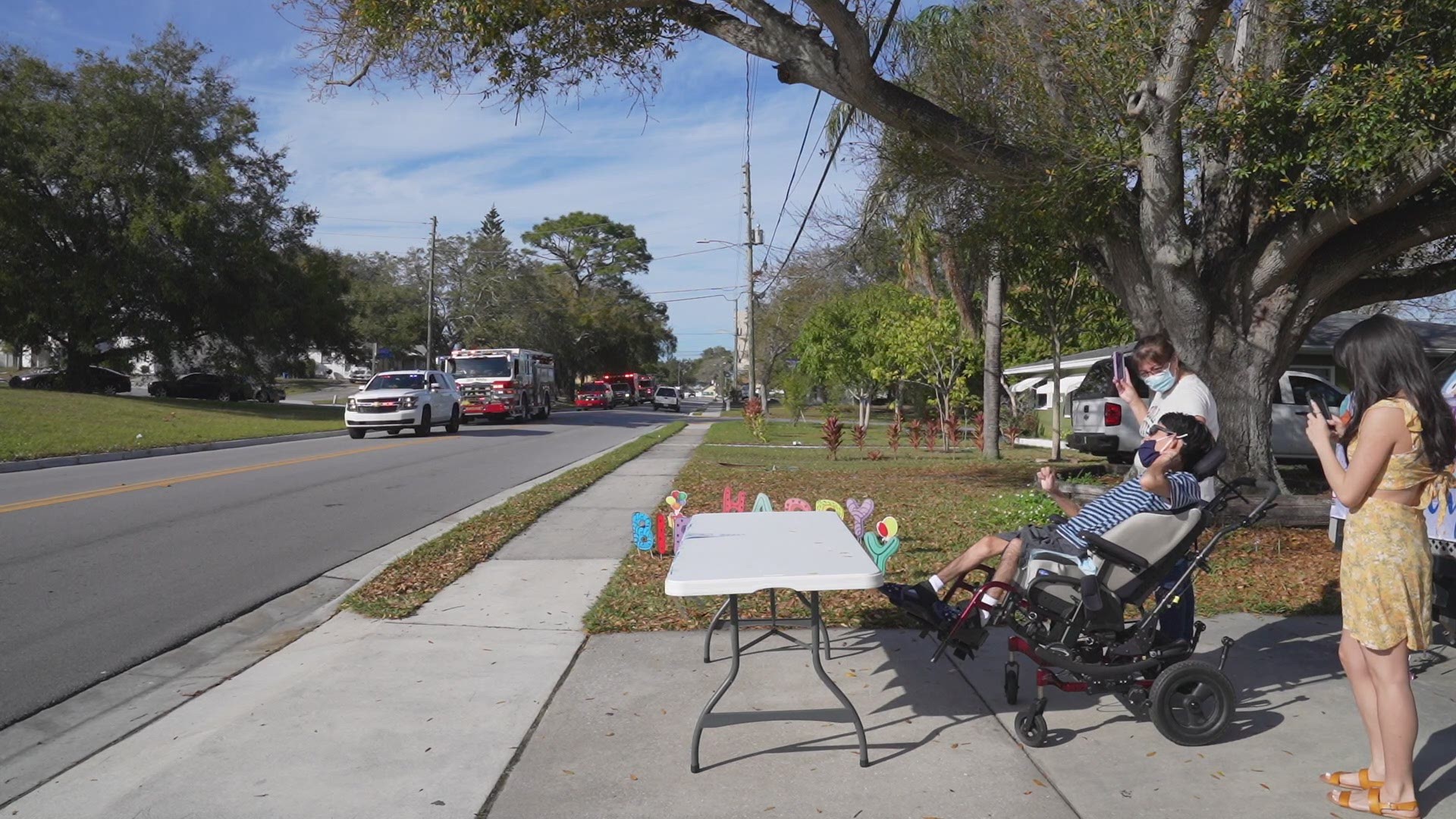 First responders came out to help make 25-year-old Christian Perez's birthday extra special.