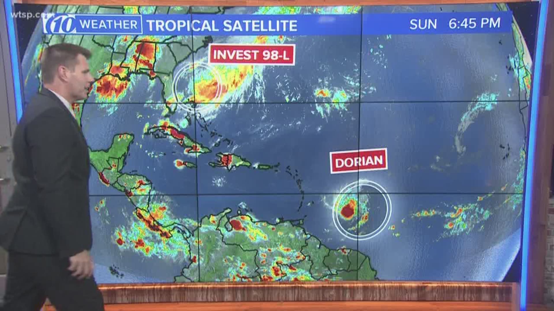 Tropical Storm Dorian is becoming better organized far out in the Atlantic Ocean, and it bears watching in the coming days.

Maximum sustained winds are 50 mph, and the storm is located about 375 miles east-southeast of Barbados, according to the National Hurricane Center's latest advisory. It is moving west at 14 mph.