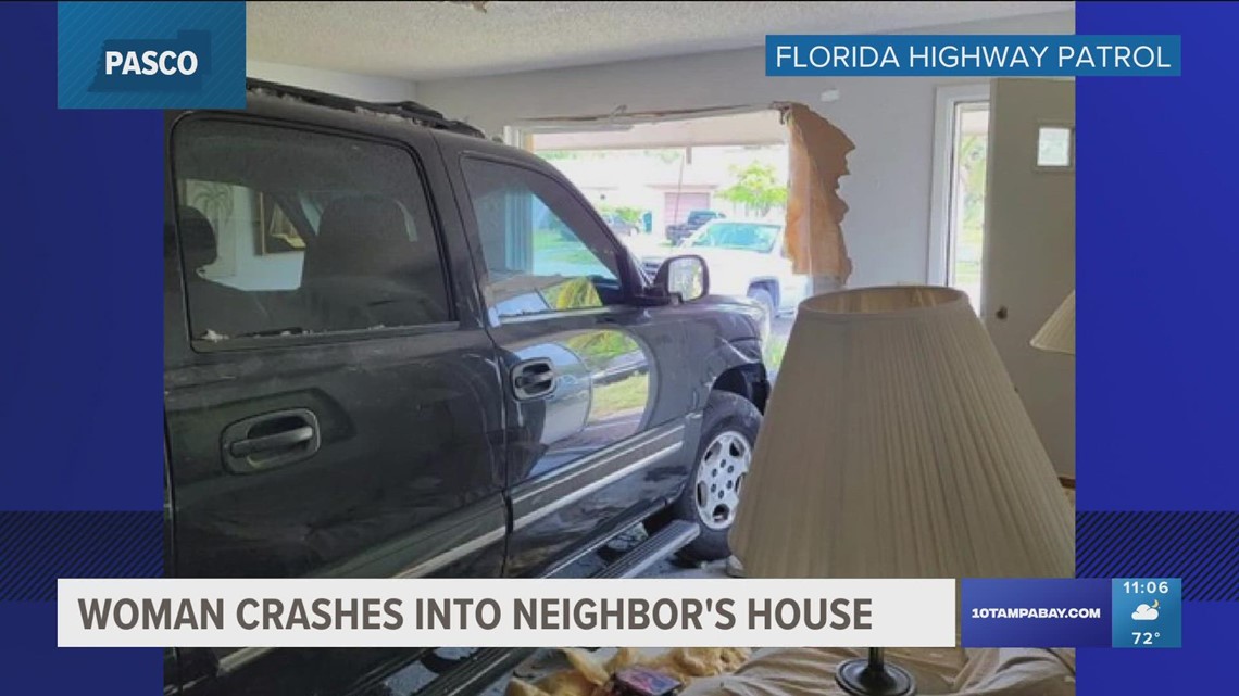 FHP: Driver accidentally presses gas pedal, crashes into neighbor's house