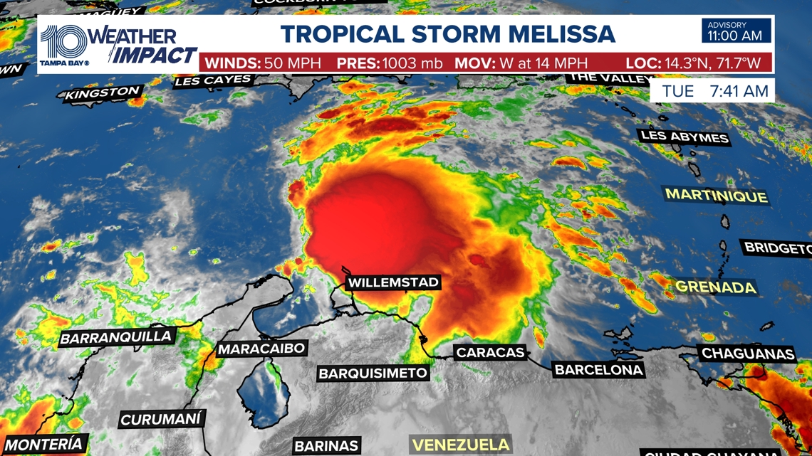 Tracking the Tropics: Tropical Storm Melissa Forms in the Caribbean
