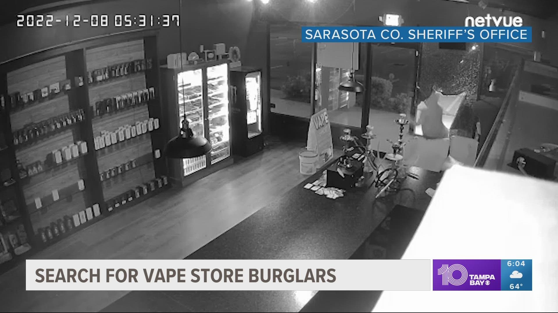 The targeted vape stores have so far included one on Cattlemen and Bee Ridge roads in Sarasota, and others on 15th street, and Manatee Avenue in Bradenton.