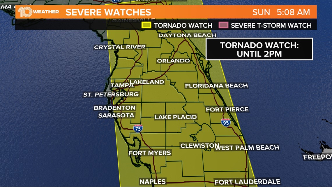 Tornado watch over for parts of Tampa Bay area | wtsp.com
